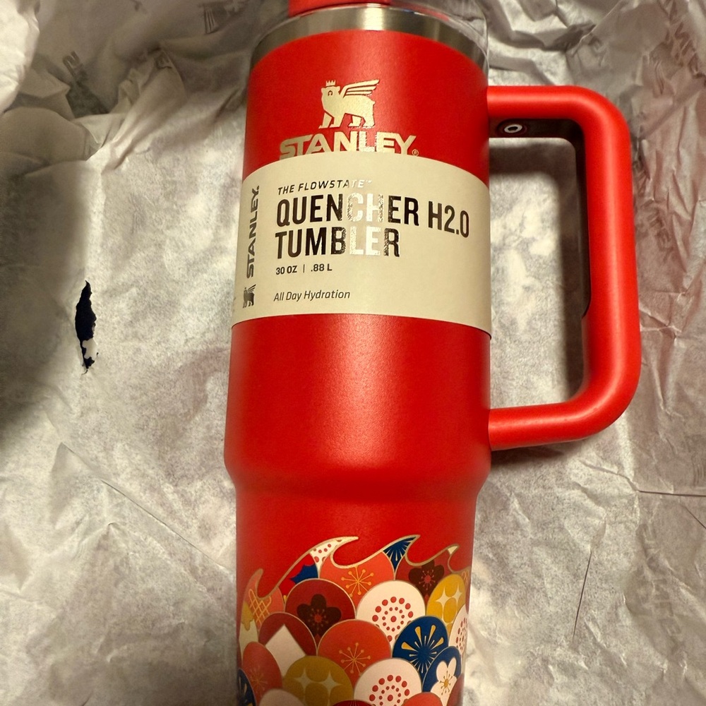 Stanley Red and Multicolor Quencher H2.0 Tumbler